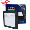 Đèn led ốp trần vuông 18W vỏ đen màu trắng