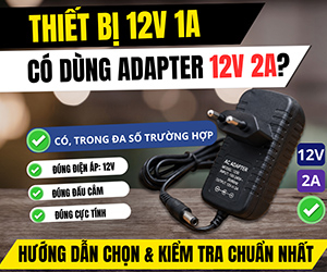 Thiết bị 12V 1A có dùng adapter 12V 2A được không?