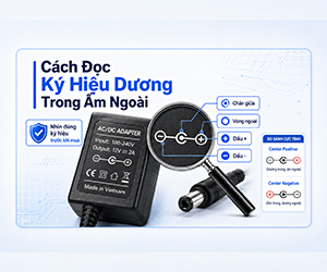 Cách đọc ký hiệu dương trong âm ngoài trên adapter 12V