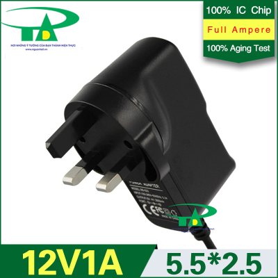 Adapter 12V 1A cắm tường loại tốt