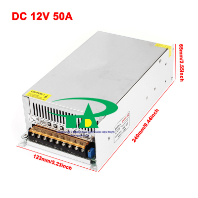 Nguồn tổ ong 12V 50A có quạt