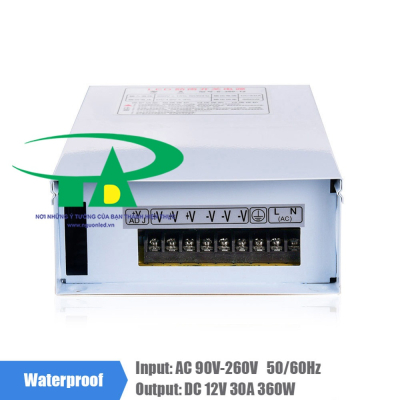 Nguồn DC 12V 30A chống mưa