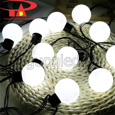 Dây đèn led bi đục 5m màu trắng