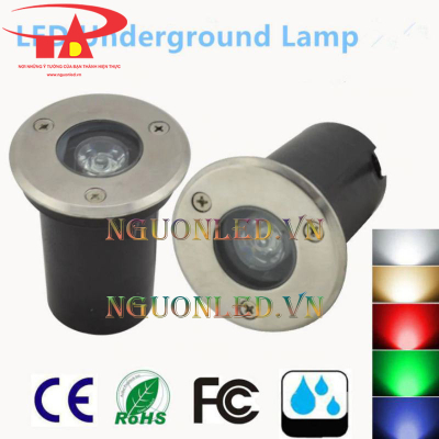 Đèn led âm đất 1w màu xanh dương