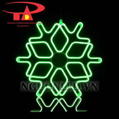 Đèn bông tuyết neon màu xanh lá