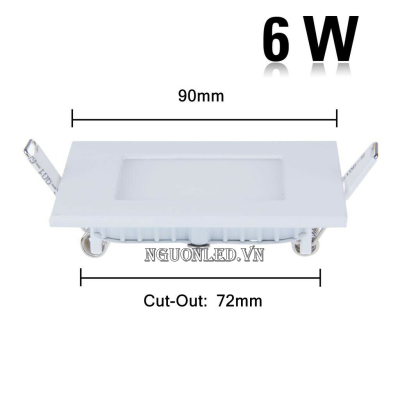 Đèn led âm trần 6W vuông