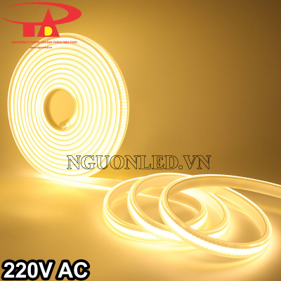 Đèn led dây COB 220V màu vàng