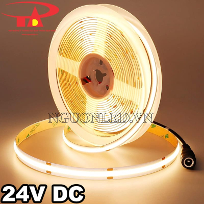 Đèn led dây COB 24V màu vàng nắng