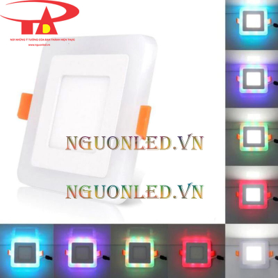 Đèn led âm trần vuông 6 + 3w 3 chế độ