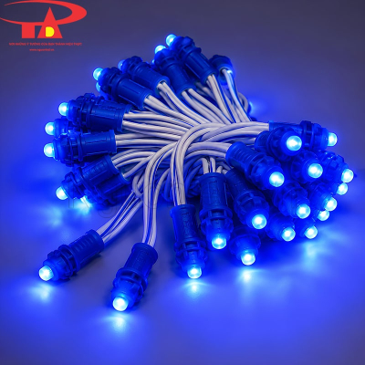 Đèn led đúc F5 12V màu xanh dương