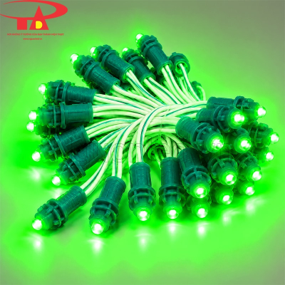 Đèn led đúc F5 12V màu xanh lá