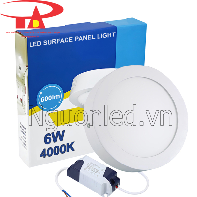 Đèn led ốp nổi 6W tròn màu trung tính