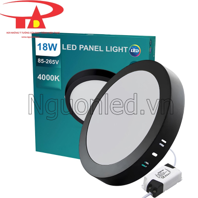 Đèn led ốp trần tròn 18W viền đen màu trung tính