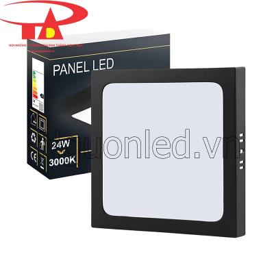 Đèn led ốp trần vuông 24W vỏ đen màu vàng