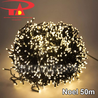 Đèn led trang trí Noel 50m màu vàng