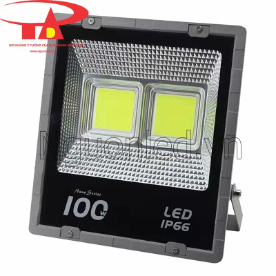 Đèn pha led cob vỏ đen 100w