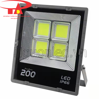 Đèn pha led cob vỏ đen 200w