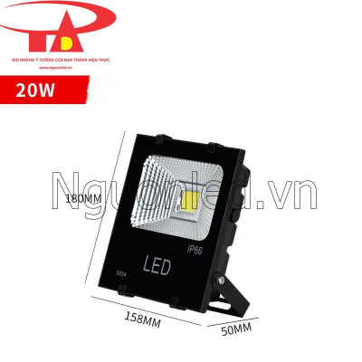 ĐÈN PHA LED VỎ ĐEN 20W