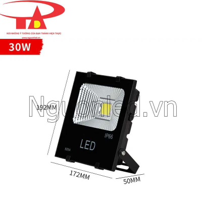 ĐÈN PHA LED VỎ ĐEN 30W