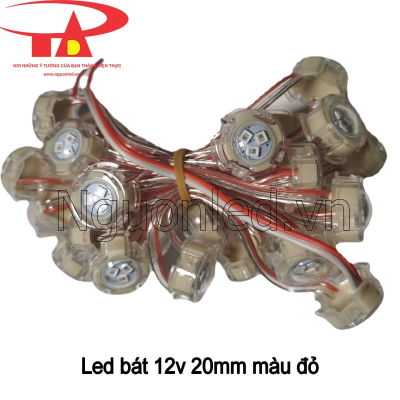 Led bát 12v 20mm màu đỏ