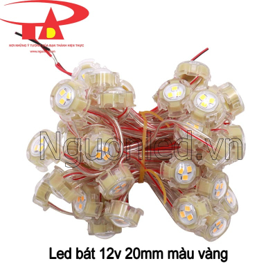 Led bát 12v 20mm màu vàng