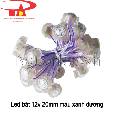 Led bát 12v 20mm màu xanh dương