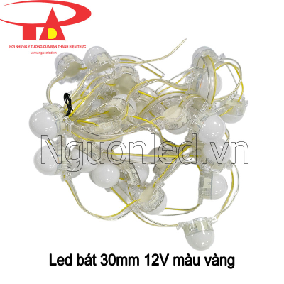 Led bát 30mm 12v màu vàng