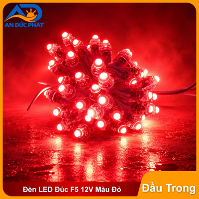 Led đúc F5 màu đỏ đầu trong