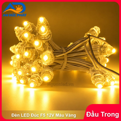 Led đúc F5 màu vàng