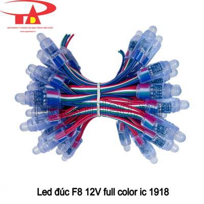 Led đúc f8 12v full color ic 1918