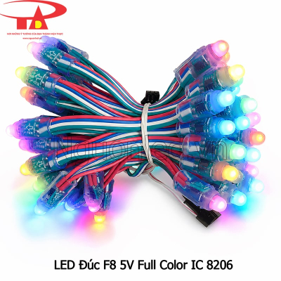 LED đúc F8 5V Full Color IC 8206
