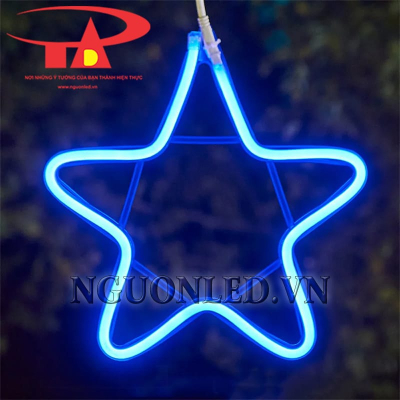 Led neon ngôi sao màu xanh dương