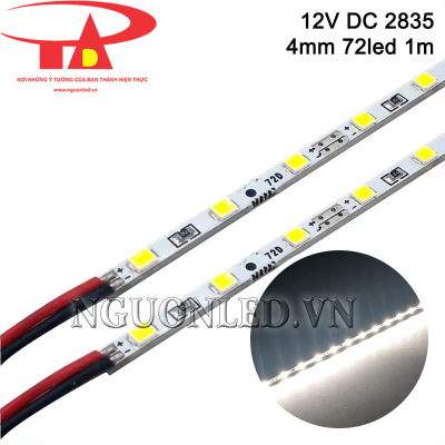 Led thanh 12V 2835 4mm 72 led 1m