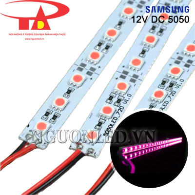 Led thanh 12V 5050 Samsung màu hồng