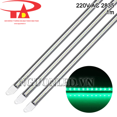 Led thanh 220V 2835 1m màu xanh lá