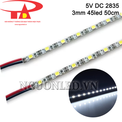 Led thanh 5V 2835 3mm 45 led 50cm