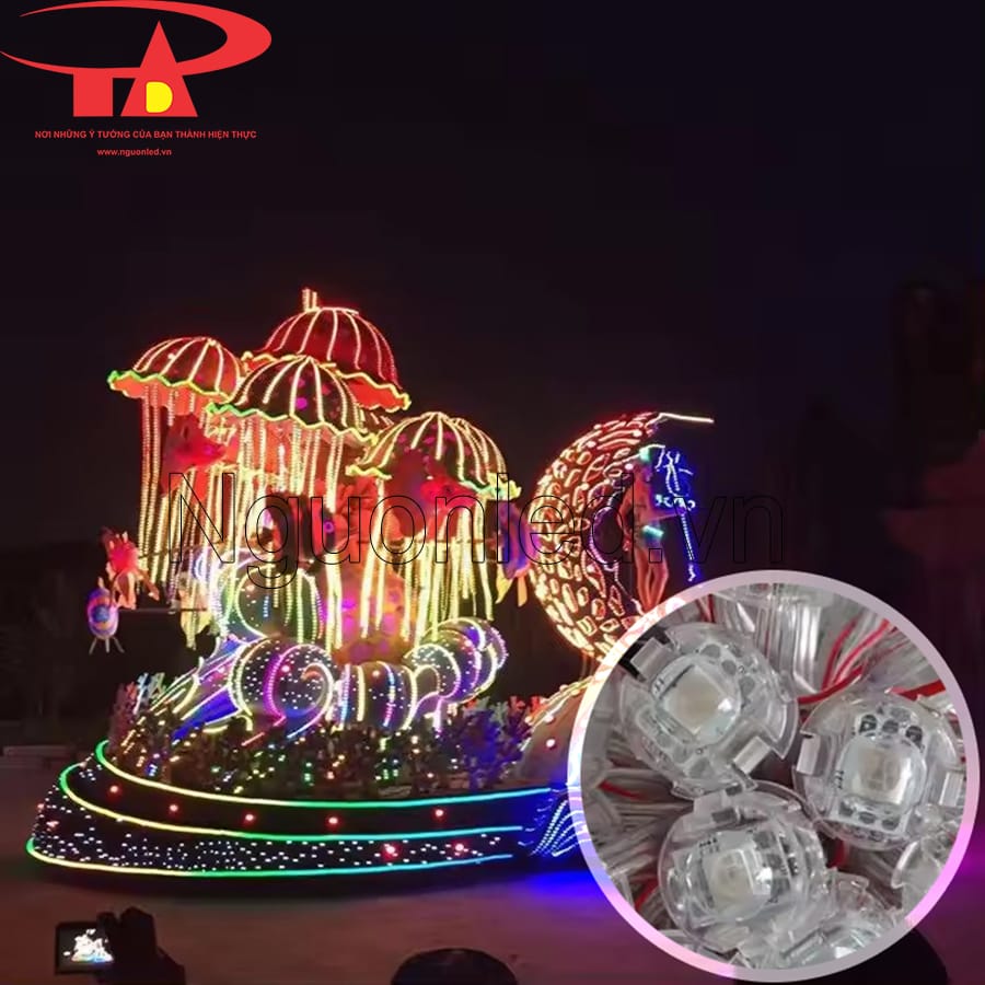 Led bát full color trang trí ánh sáng cho công viên