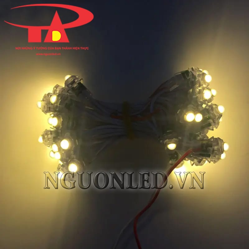 Led đúc f7 5V đầu đục ánh sáng vàng đậm