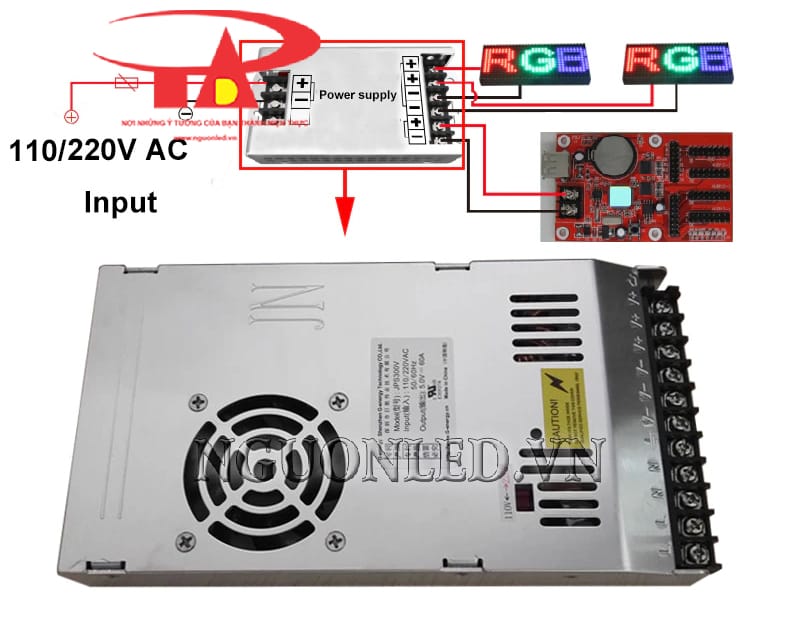 Hướng dẫn đấu nguồn điện cho led đúc F7 5V