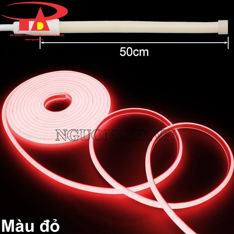 Đèn led dây dán cob 220V màu đỏ