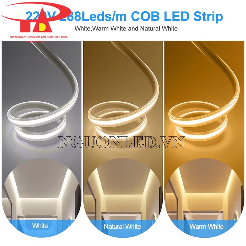 Đèn led dây cob cuộn 100m giá rẻ