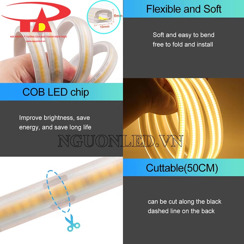 Led dây cob 220V giá rẻ tại hcm