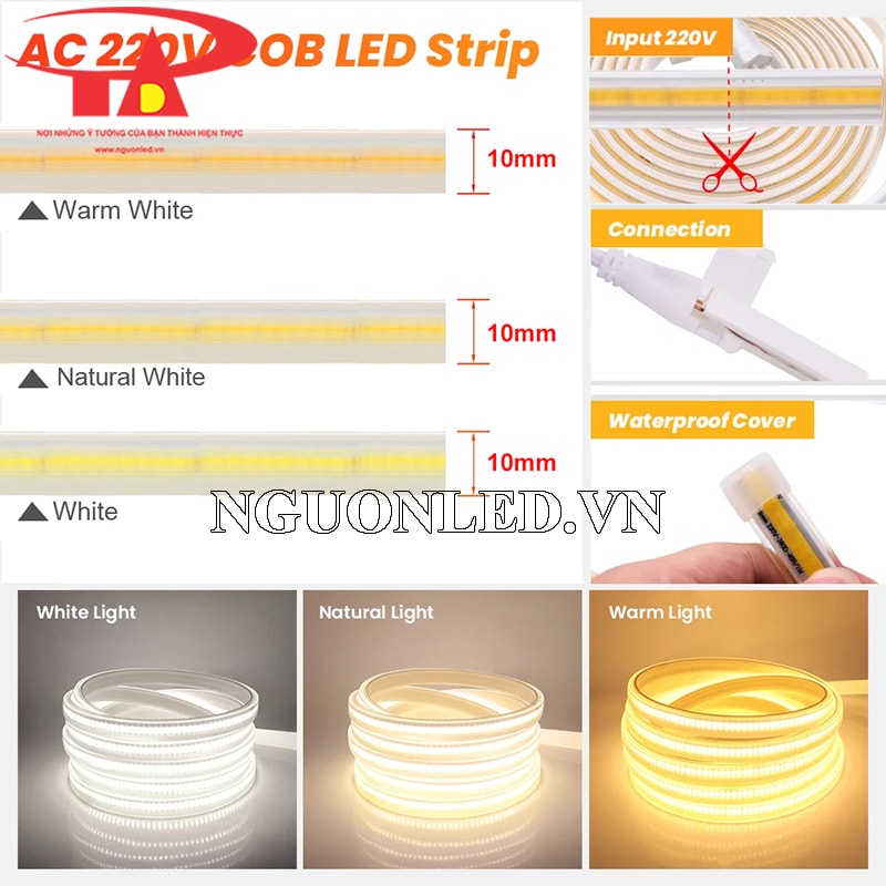 Đèn led dây cob cuộn 100m giá rẻ