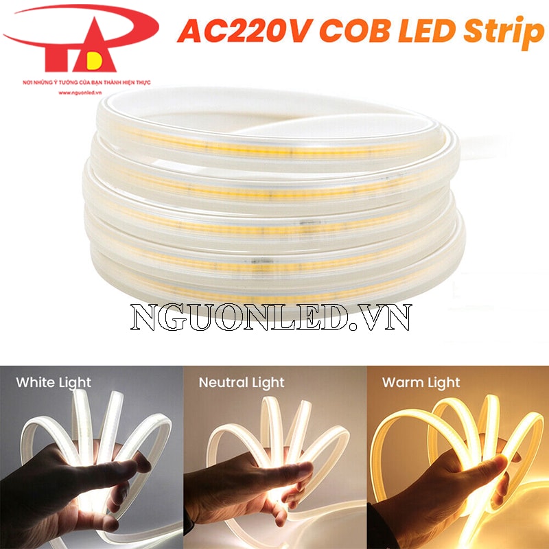 Led dây COB 220V ánh sáng trắng