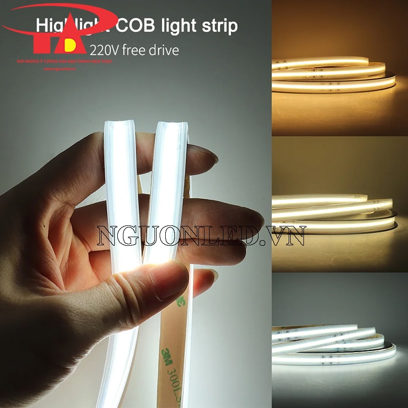 Dây led cuộn cob 220V màu trung tính