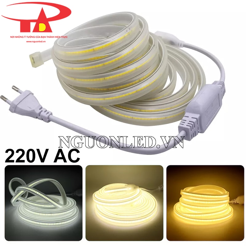 Dây led dán cob 220V cuộn 100m loại tốt