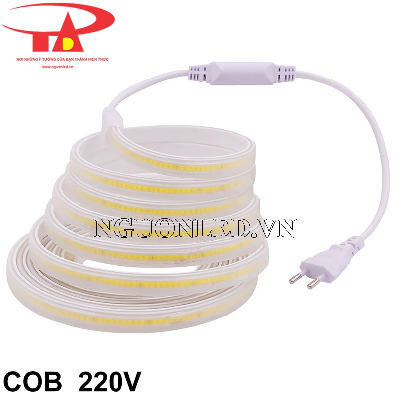 Đèn led dây COB 220V cuộn 100m