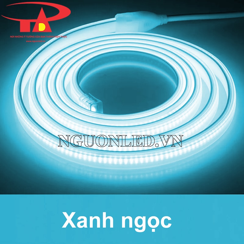 Dây led cuộn 100m 220V màu xanh ngọc