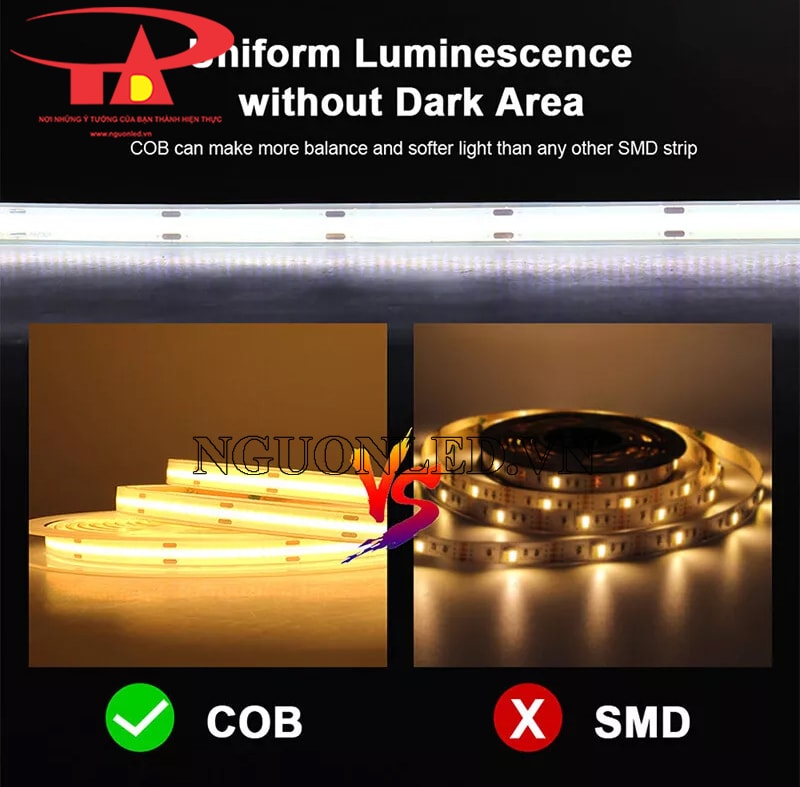 Đèn led dây cob cuộn 5m giá rẻ