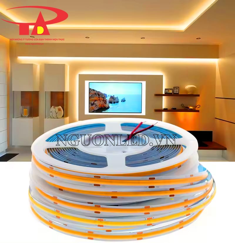 Đèn led dây cob 5V vàng đậm